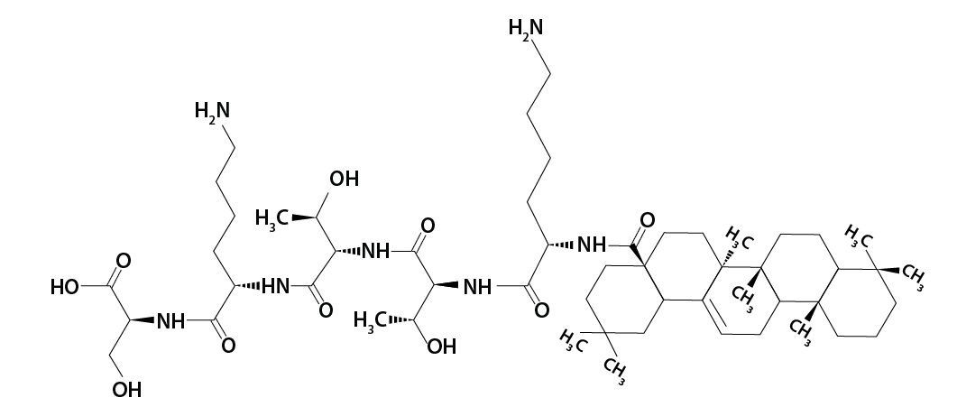 Chemical Structure of Olepent® (Oleanoyl-lysyl-threonyl-threonyl-lysyl-serine)